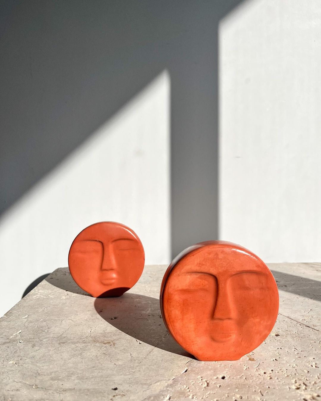 Moon Face in Red Oak