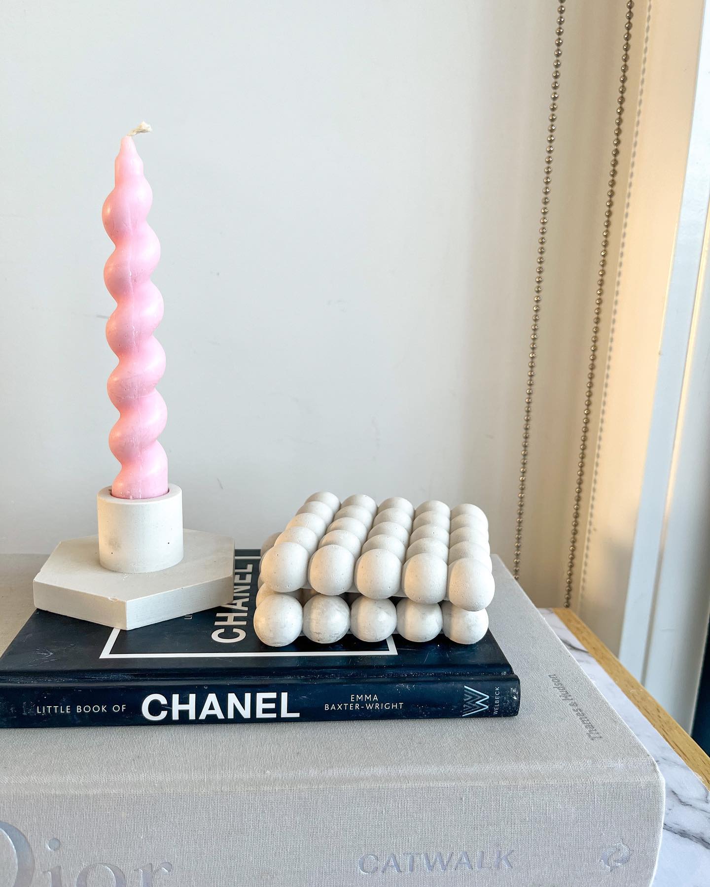 White Hexagon Candle Holder