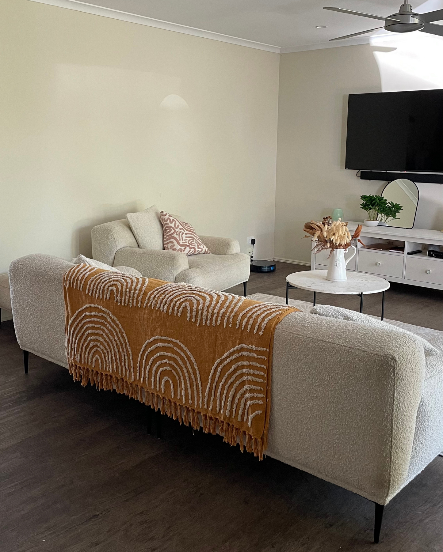 Mustard Rainbow Throw