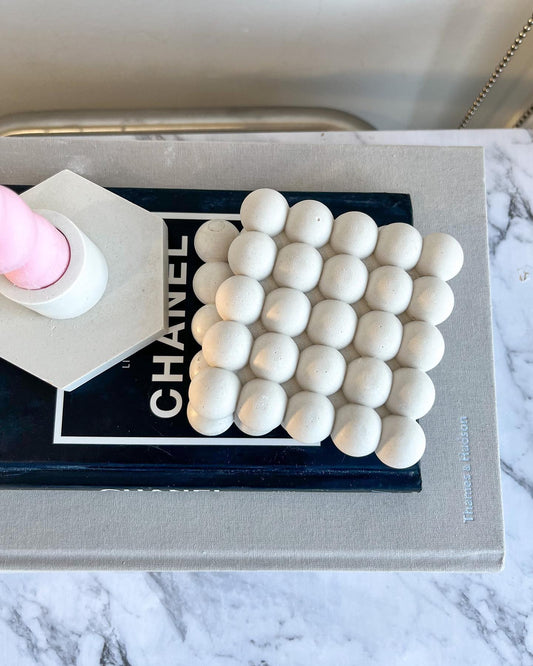 White Bubble Coaster