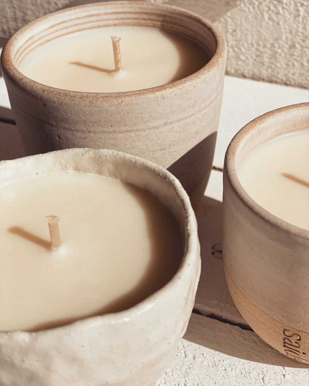 Pinched Ceramic Candle